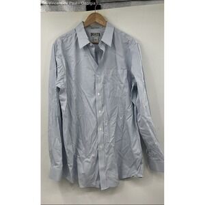 Duluth Trading Long Sleeve Stirped Button Down Shirt Men's Large Tall Blue White
